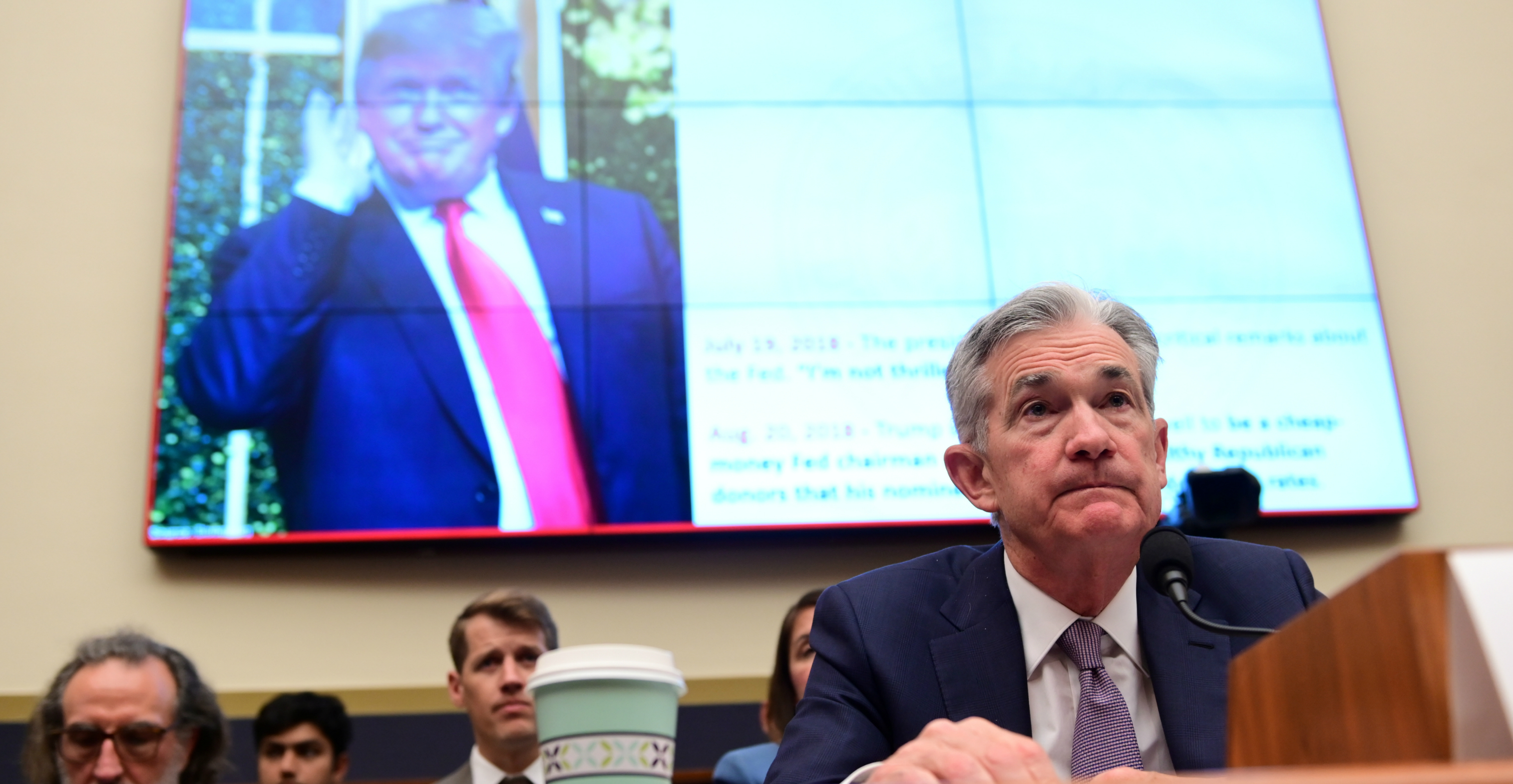 Federal Reserve Chairman Jerome Powell at a House Financial Services Committee hearing: "The law clearly gives me a four-year term and I fully intend to serve it." Photo: Reuters Federal Reserve Chairman Jerome Powell at a House Financial Services Committee hearing: "The law clearly gives me a four-year term and I fully intend to serve it." Photo: Reuters