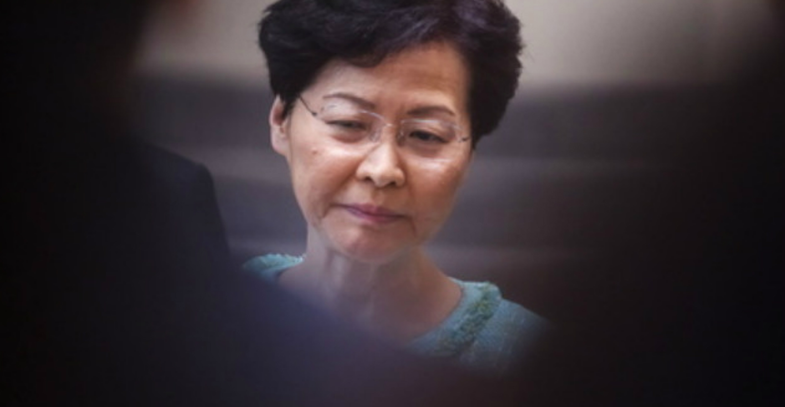 Chief Executive Carrie Lam attended a PLA function on the day Hong Kong was burning. Photo: Bloomberg Chief Executive Carrie Lam attended a PLA function on the day Hong Kong was burning. Photo: Bloomberg