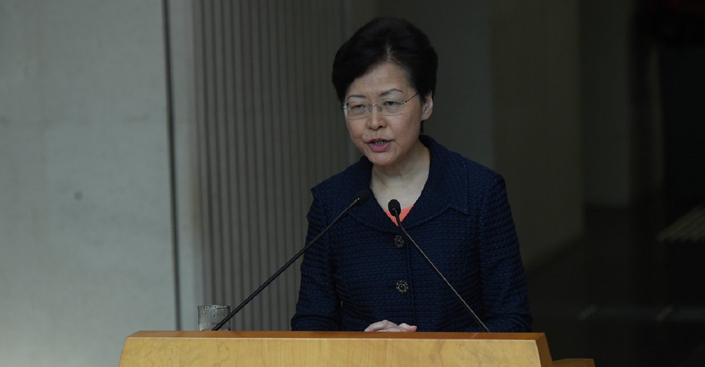 Chief Executive Carrie Lam said talks with non-violent protesters would provide “a way out” for Hong Kong. Photo: AFP Chief Executive Carrie Lam said talks with non-violent protesters would provide “a way out” for Hong Kong. Photo: AFP