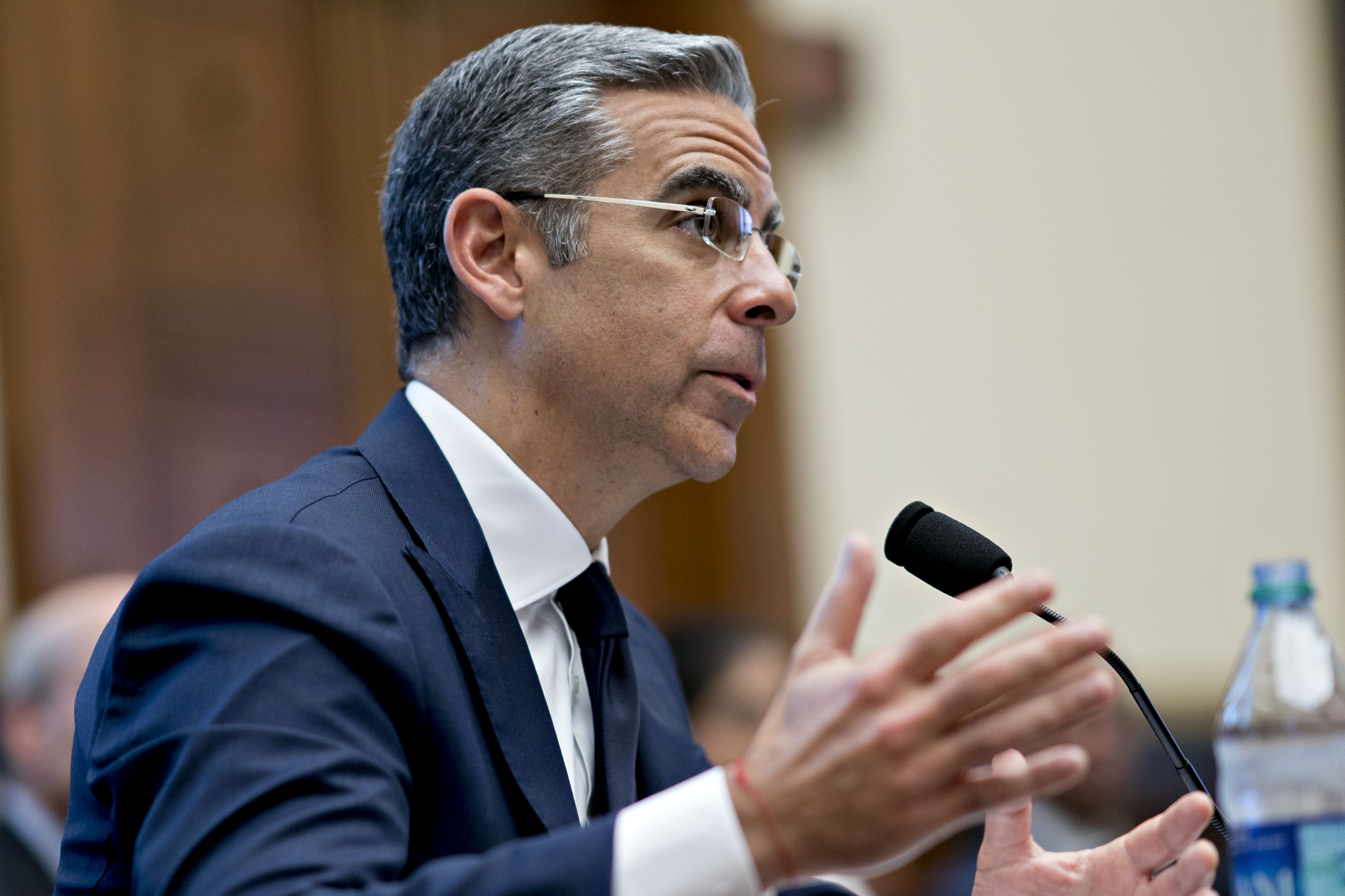 Facebook’s blockchain chief David Marcus, pictured here during a congressional panel hearing in Washington on July 17, says the Libra venture should have no problem in meeting a goal of launching with 100 members. Photo: Bloomberg Facebook’s blockchain chief David Marcus, pictured here during a congressional panel hearing in Washington on July 17, says the Libra venture should have no problem in meeting a goal of launching with 100 members. Photo: Bloomberg
