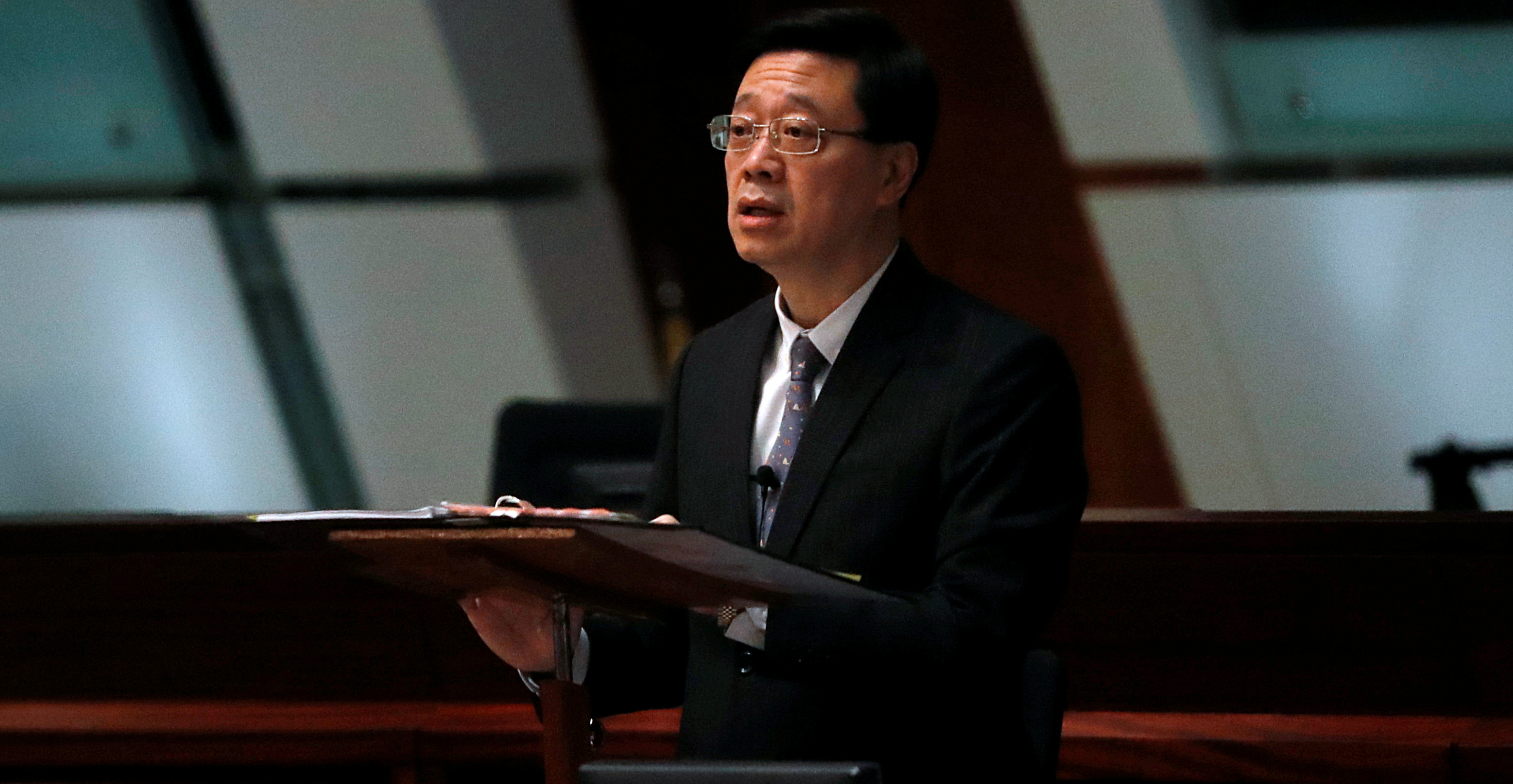 Secretary for Security John Lee announced the government's withdrawal of the extradition bill at the Legislative Council on Wednesday. Photo: Reuters Secretary for Security John Lee announced the government's withdrawal of the extradition bill at the Legislative Council on Wednesday. Photo: Reuters