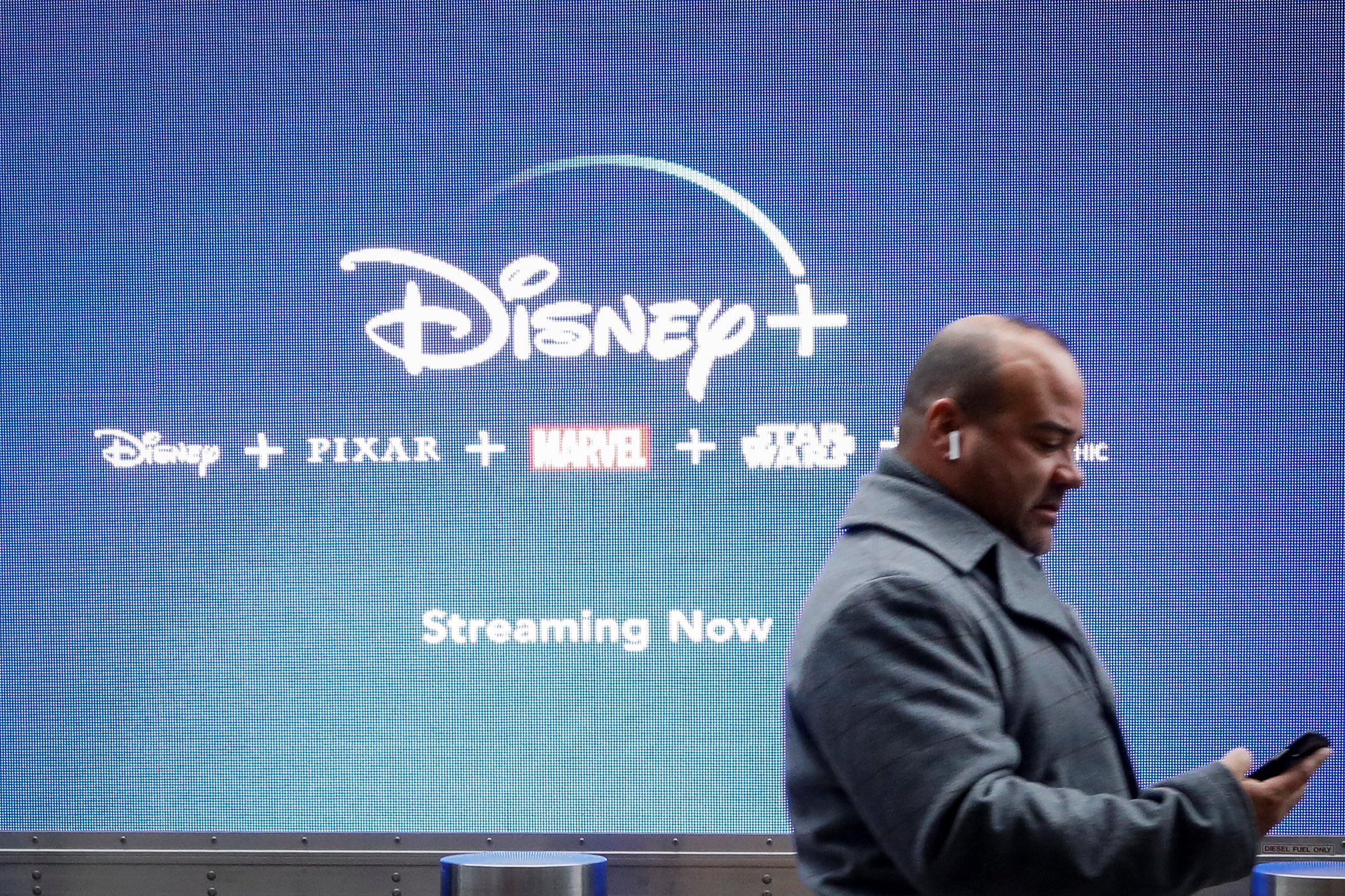 Disney shares surged more than 7% after news of better-than-expected demand for its new streaming service. Photo: Reuters Disney shares surged more than 7% after news of better-than-expected demand for its new streaming service. Photo: Reuters