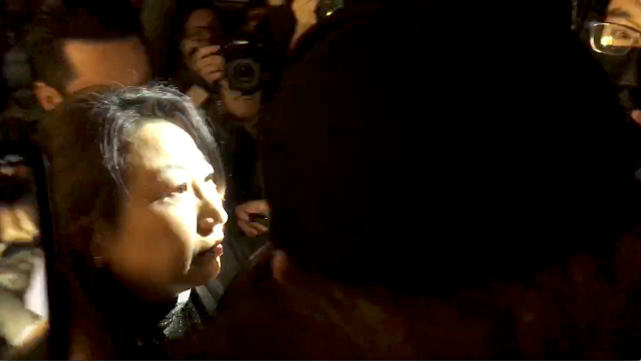 Hong Kong’s Justice Secretary Teresa Cheng walks as protesters surround her in London on Nov. 14, in this still image from video obtained via social media. Credit: Chloe Leung via Reuters Hong Kong’s Justice Secretary Teresa Cheng walks as protesters surround her in London on Nov. 14, in this still image from video obtained via social media. Credit: Chloe Leung via Reuters