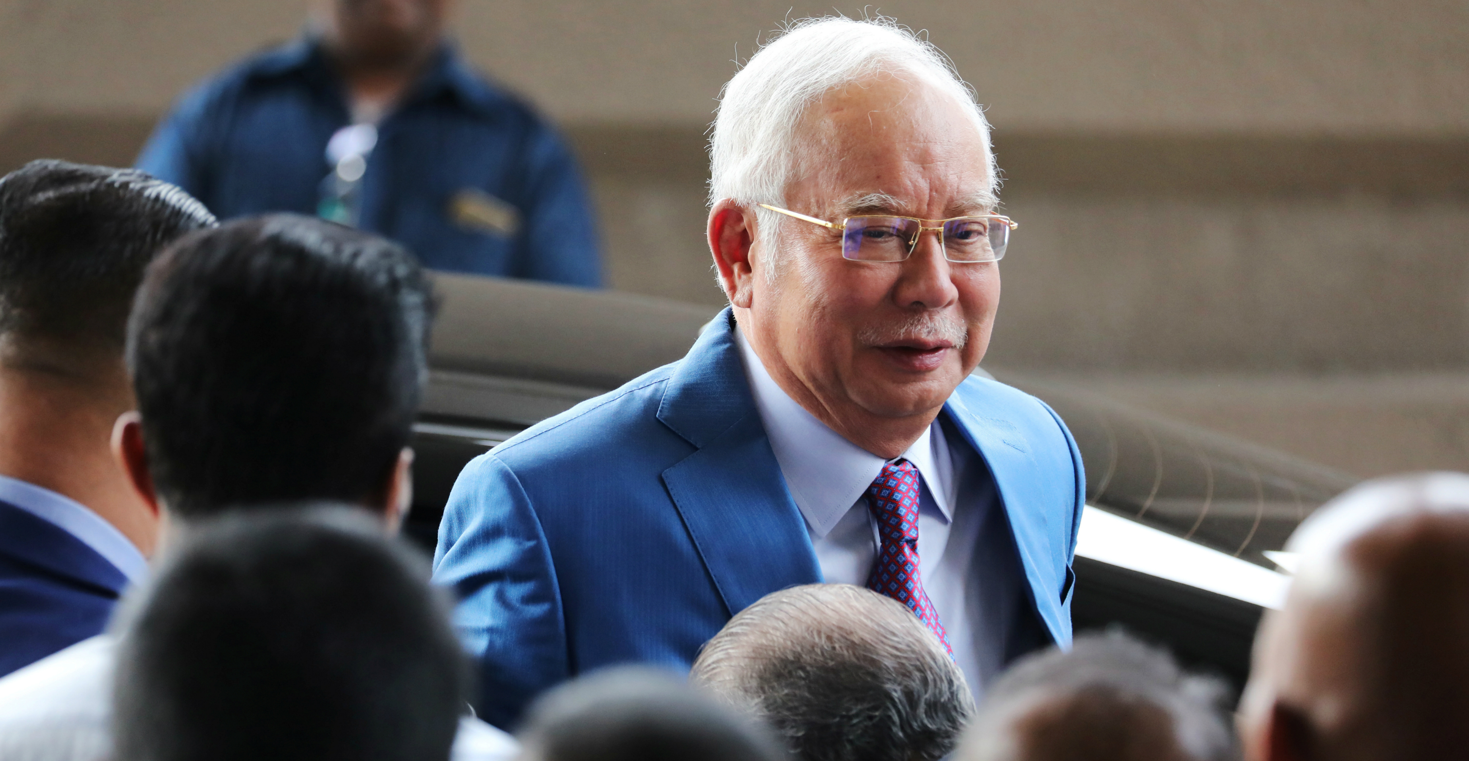 Former Malaysian Prime Minister Najib Razak arrives at the Kuala Lumpur High Court in Kuala Lumpur on Tuesday. Photo: Reuters Former Malaysian Prime Minister Najib Razak arrives at the Kuala Lumpur High Court in Kuala Lumpur on Tuesday. Photo: Reuters
