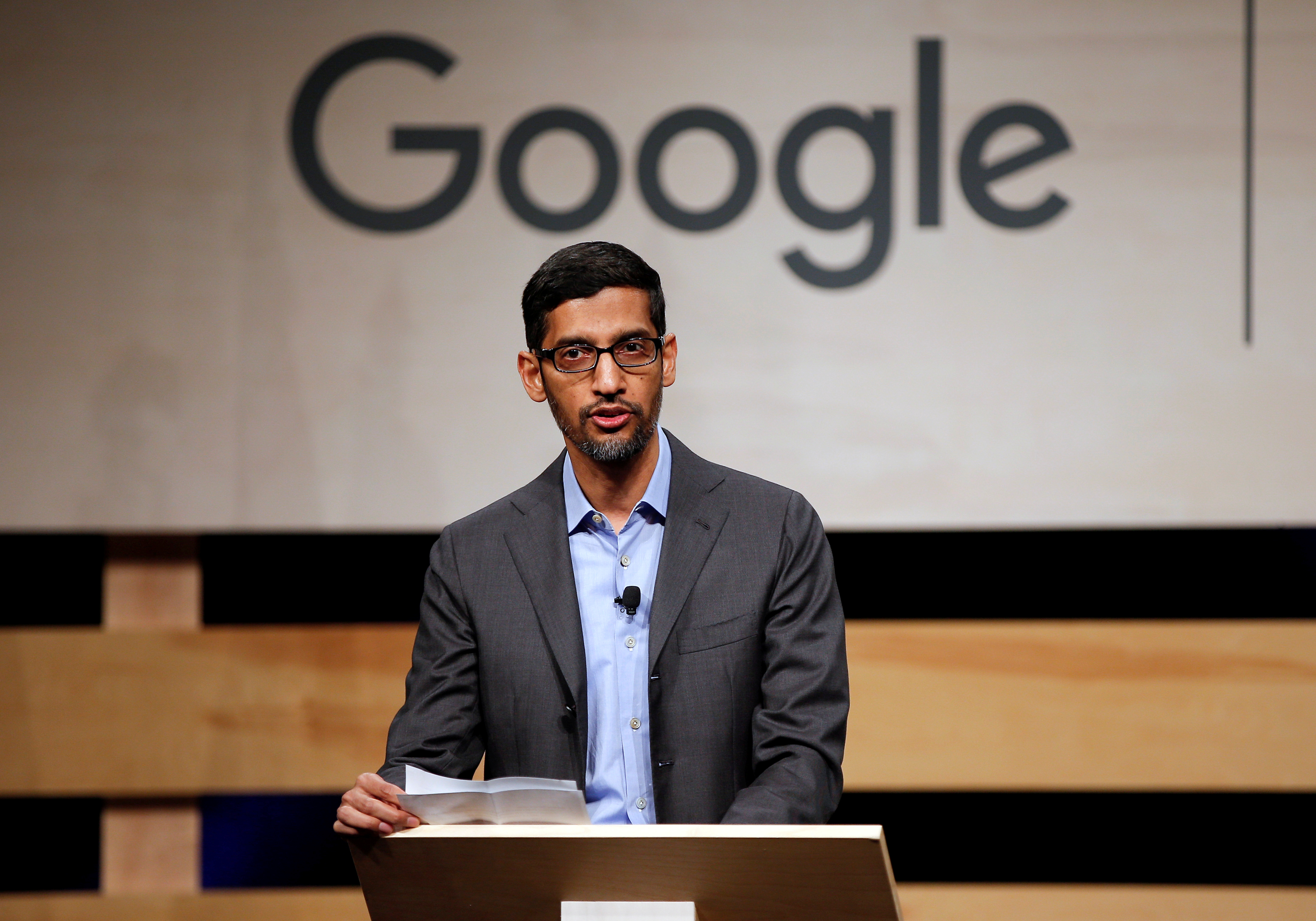 Google boss Sundar Pichai will now also have the title of CEO at parent company Alphabet. Photo: Reuters Google boss Sundar Pichai will now also have the title of CEO at parent company Alphabet. Photo: Reuters