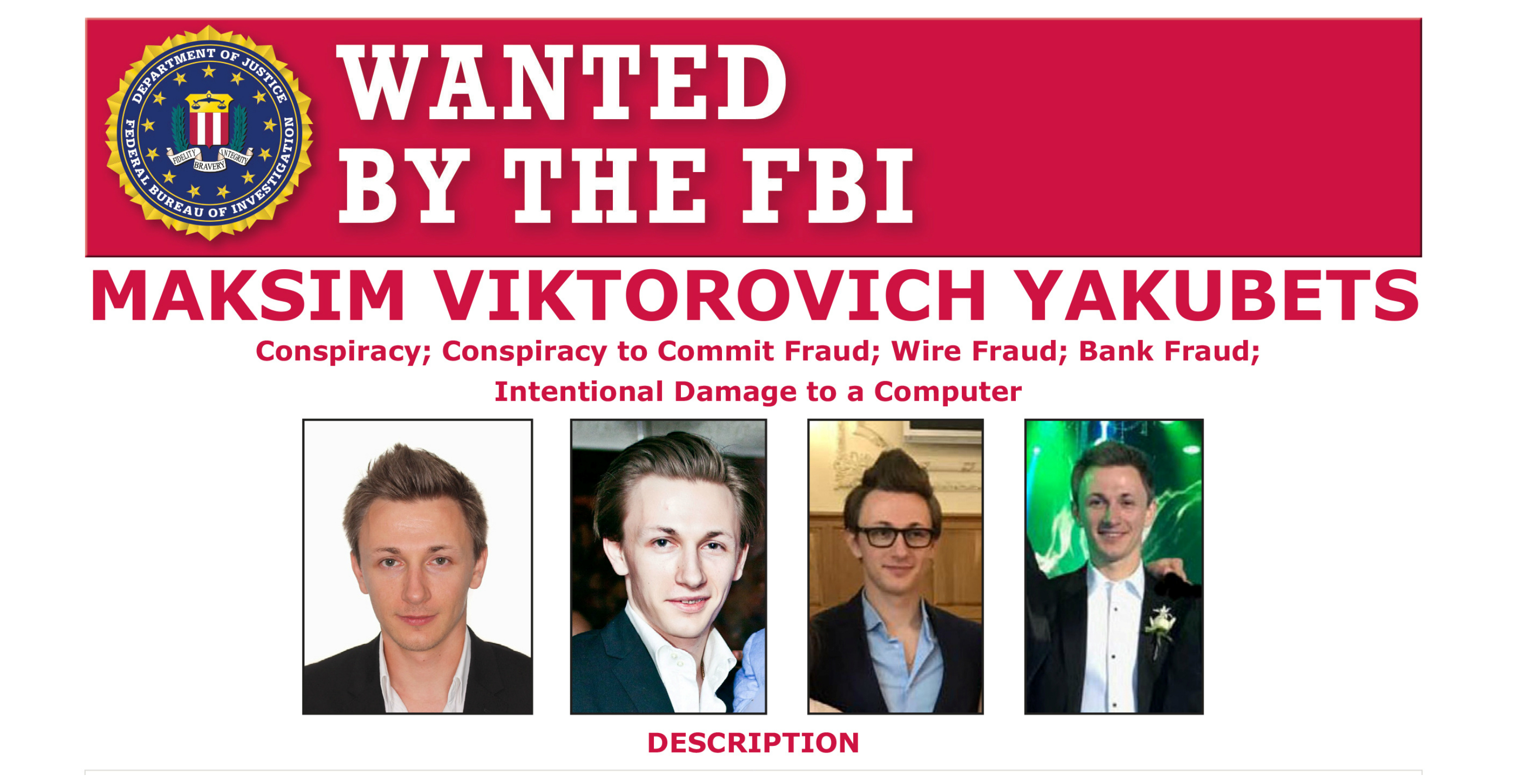 US authorities have issued a US$5 million bounty for information leading to the arrest of suspected Russian hacker Maksim Yakubets. Photo: FBI handout via Reuters US authorities have issued a US$5 million bounty for information leading to the arrest of suspected Russian hacker Maksim Yakubets. Photo: FBI handout via Reuters