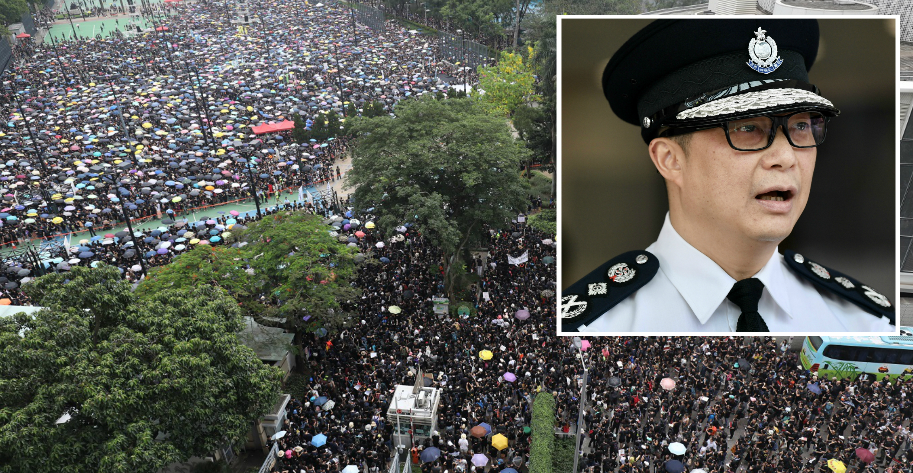 Police chief Chris Tang urged citizens to set a good example by holding a rally in a peaceful and orderly manner. CHRF, which organized the massive protest march on June 16, has received police approval for a rally on Sunday. Photo: HKEJ/CNSA Police chief Chris Tang urged citizens to set a good example by holding a rally in a peaceful and orderly manner. CHRF, which organized the massive protest march on June 16, has received police approval for a rally on Sunday. Photo: HKEJ/CNSA