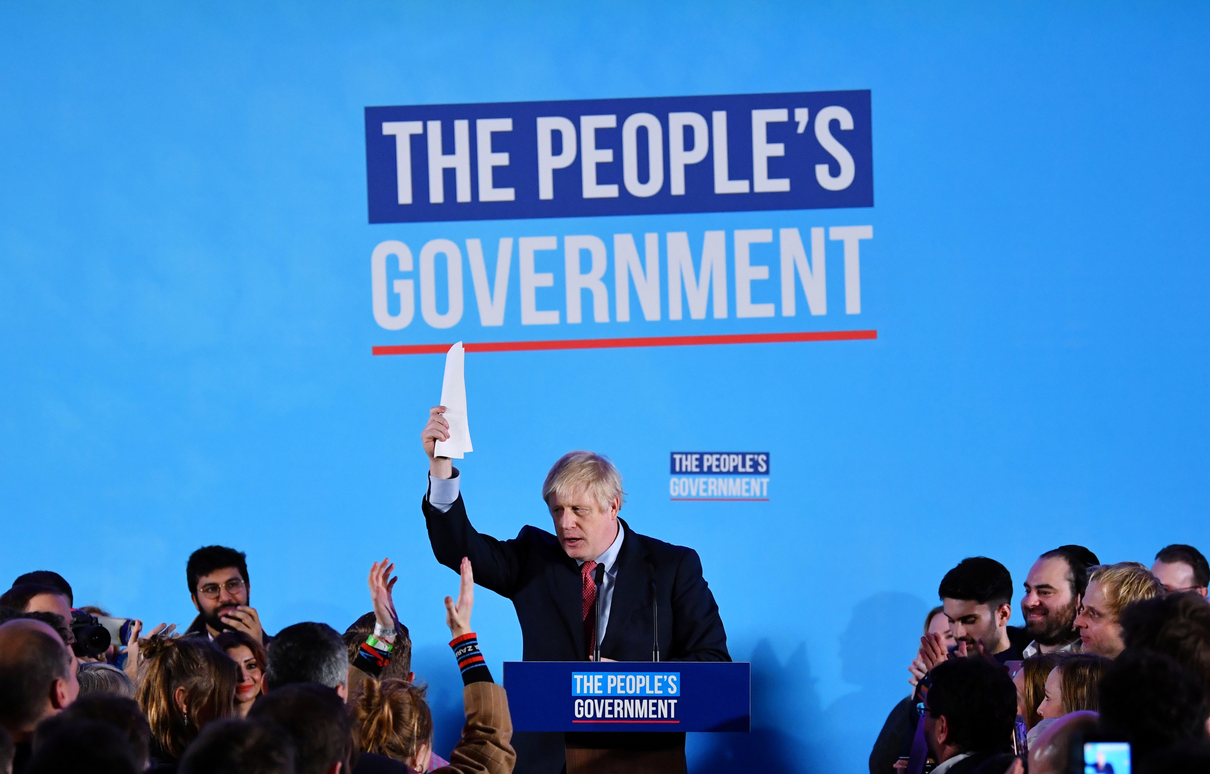 Britain's Prime Minister Boris Johnson speaks during a Conservative Party event in London on Friday following the results of the general election. Photo: Reuters Britain's Prime Minister Boris Johnson speaks during a Conservative Party event in London on Friday following the results of the general election. Photo: Reuters