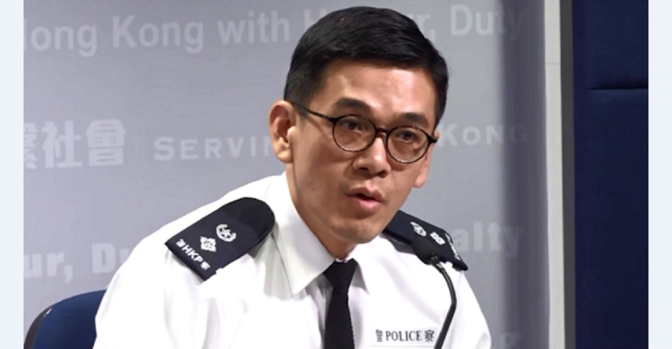 Police spokesman Kong Wing-cheung, speaking at a news briefing on Monday, had defended the conduct of law enforcement personnel amid allegations of violence against media workers covering the anti-government protests. Photo: RTHK news video/screenshot Police spokesman Kong Wing-cheung, speaking at a news briefing on Monday, had defended the conduct of law enforcement personnel amid allegations of violence against media workers covering the anti-government protests. Photo: RTHK news video/screenshot