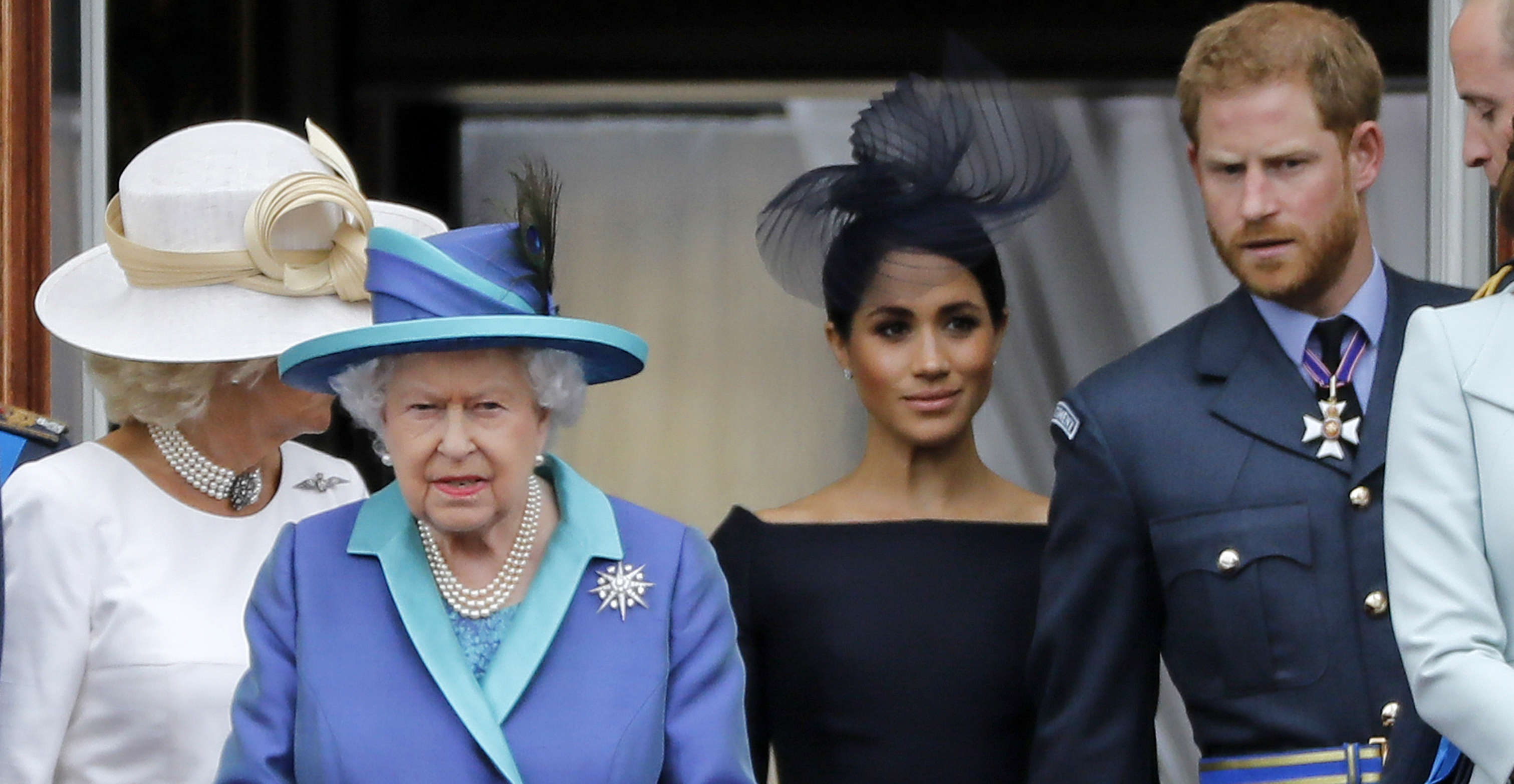 Britain's Queen Elizabeth II is seen with Prince Harry, Duke of Sussex, and his wife Meghan, Duchess of Sussex, on the balcony of Buckingham Palace in this file picture taken on July 10, 2018. Photo: AFP Britain's Queen Elizabeth II is seen with Prince Harry, Duke of Sussex, and his wife Meghan, Duchess of Sussex, on the balcony of Buckingham Palace in this file picture taken on July 10, 2018. Photo: AFP
