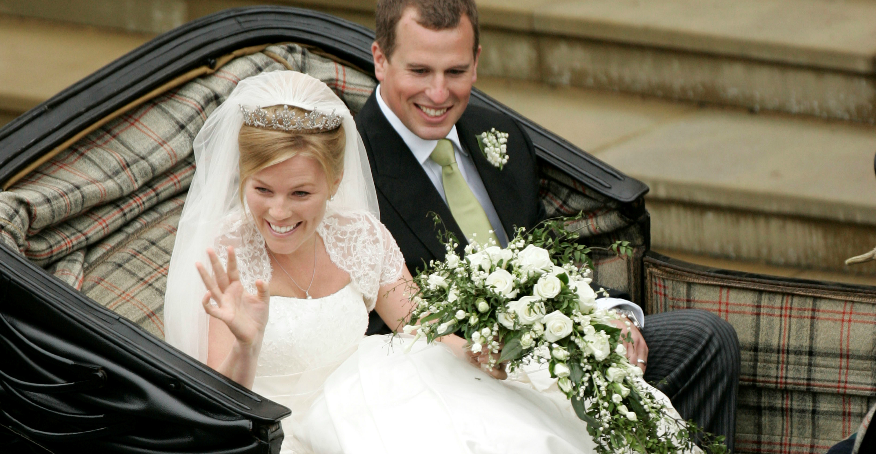 File picture of Britain's Peter Phillips and wife Autumn leaving St. George's Chapel after their marriage in Windsor, southern England on May 17, 2008. Photo: Reuters File picture of Britain's Peter Phillips and wife Autumn leaving St. George's Chapel after their marriage in Windsor, southern England on May 17, 2008. Photo: Reuters