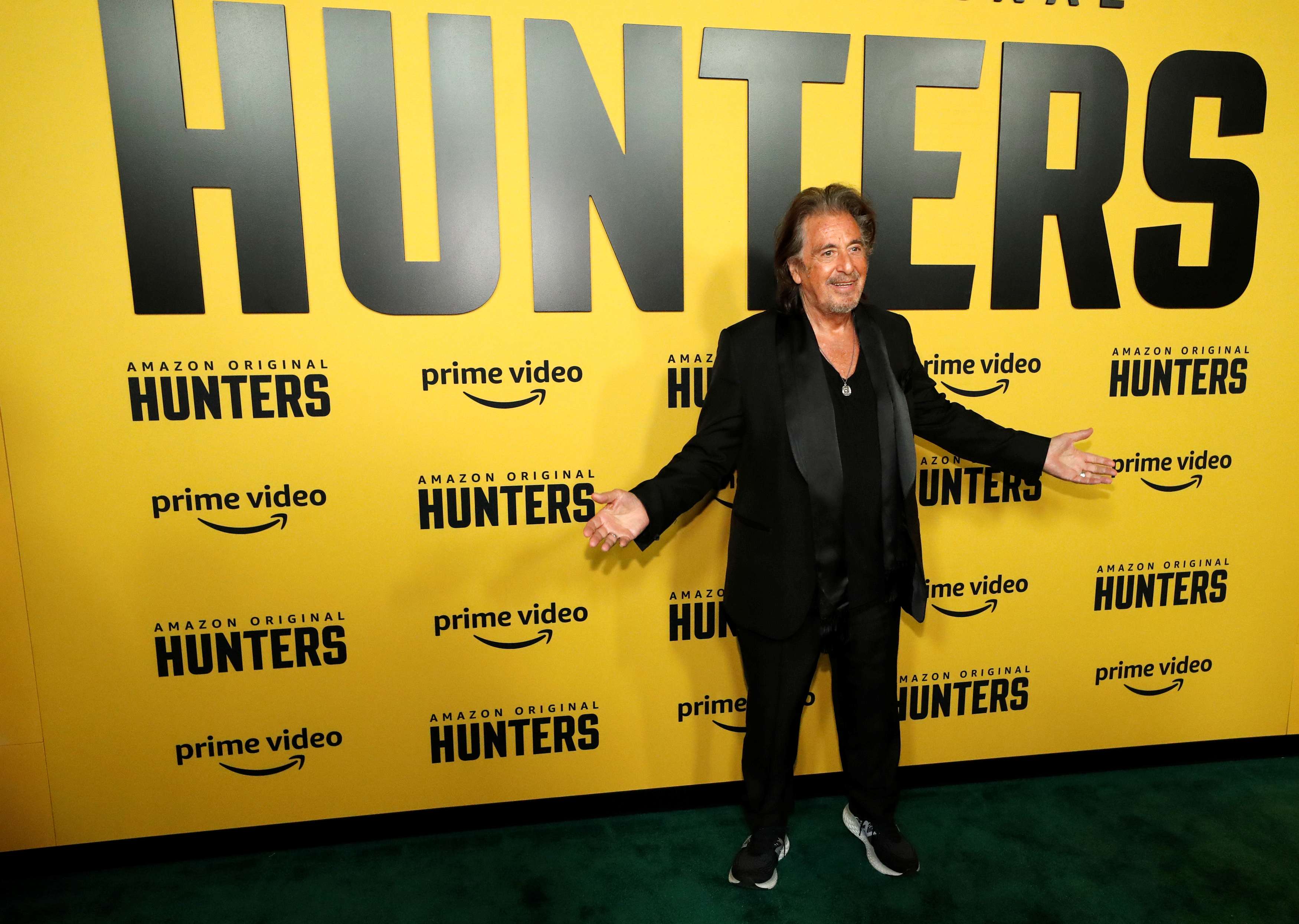 Cast member Al Pacino poses at a premiere for the television series "Hunters" in Los Angeles on Feb 19, The Amazon produced series has come under fire from Jewish groups for fictitious depictions of the Holocaust. Photo: Reuters Cast member Al Pacino poses at a premiere for the television series "Hunters" in Los Angeles on Feb 19, The Amazon produced series has come under fire from Jewish groups for fictitious depictions of the Holocaust. Photo: Reuters