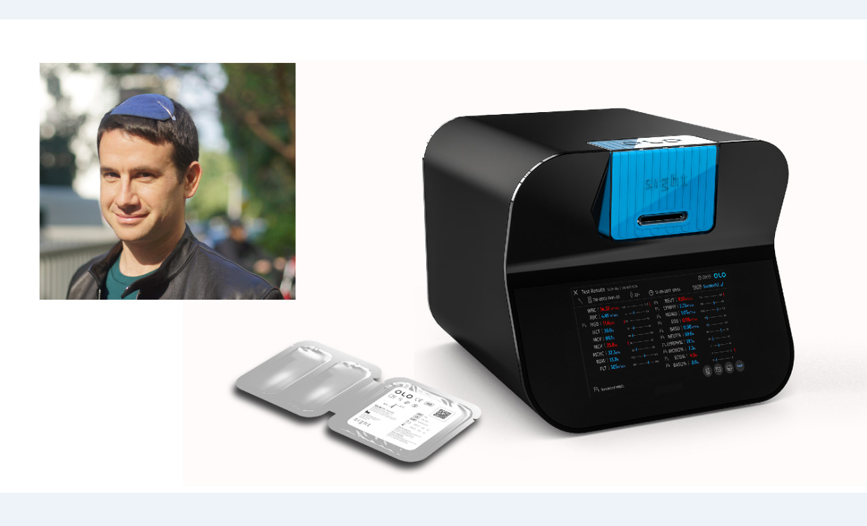 Israel-based medical devices startup Sight Diagnostics CEO and co-founder Yossi Pollak said the fresh capital will help accelerate the global expansion of its OLO blood analyzer. Photo: Sight Diagnostics.