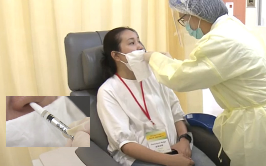 Phase I clinical trials of VectorFlu ONE, the world’s first COVID-19 nasal vaccine developed by HKU Department of Microbiology have just completed in July. Photo: HKU/Now Phase I clinical trials of VectorFlu ONE, the world’s first COVID-19 nasal vaccine developed by HKU Department of Microbiology have just completed in July. Photo: HKU/Now