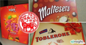 Kung Hei Fat Choy: Here's a big box with small chocolates inside