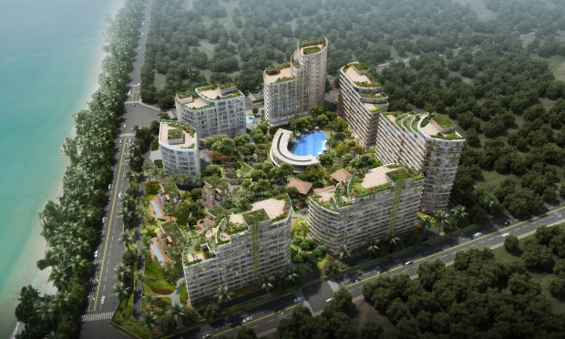 臻林環境清幽，樓面面積約八萬平方米。　(受訪者提供)