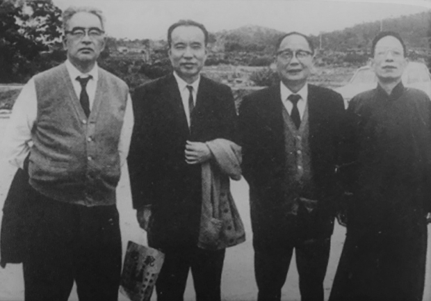 新儒家幾位代表人物，左起：唐君毅、張君勱、徐復觀和牟宗三。　(網上圖片)