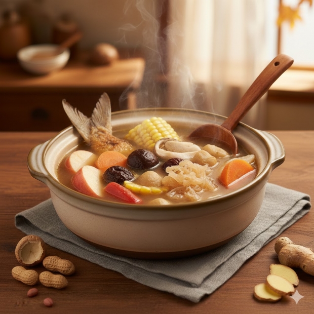 秋冬湯水推介｜9. 木瓜蘋果鯇魚尾湯