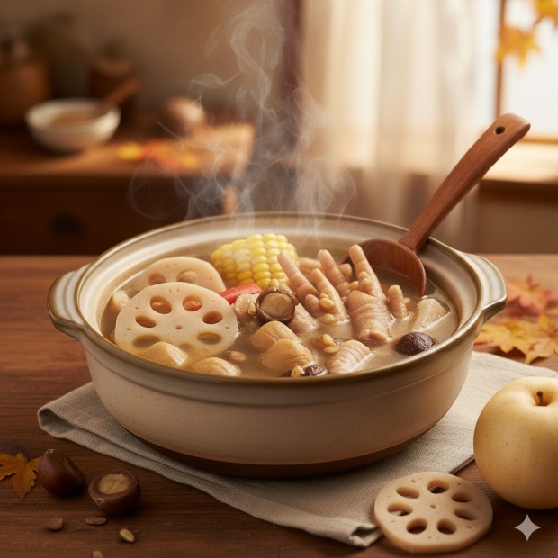 冬湯水推介｜7. 蓮藕雪梨雞腳湯