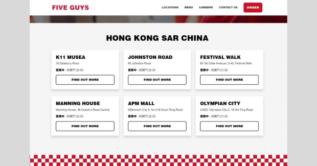 �Y�I��حFIVE GUYS�������ɽY�I ������B�P3��