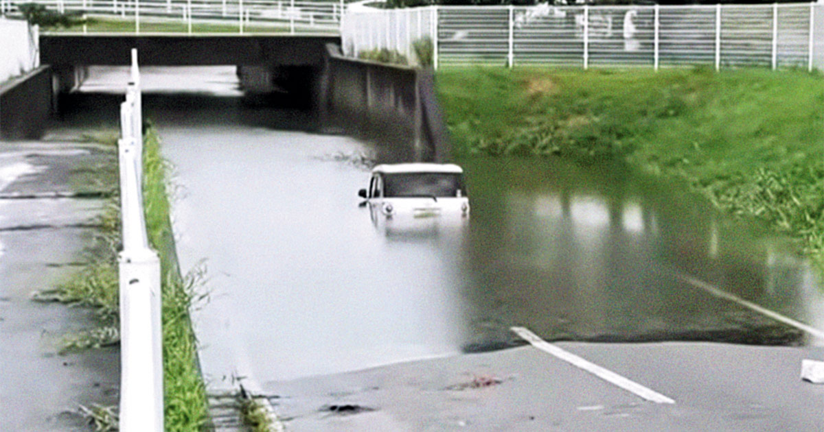 福島豪雨 汽車沒頂一婦亡