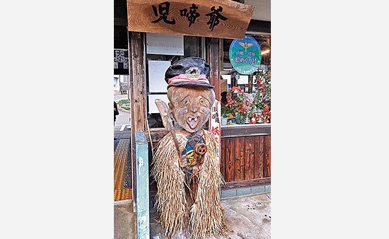 兒啼爺是當地有名的妖怪，曾出現在民俗學誌《妖怪名彙》及漫畫《鬼太郎》中。