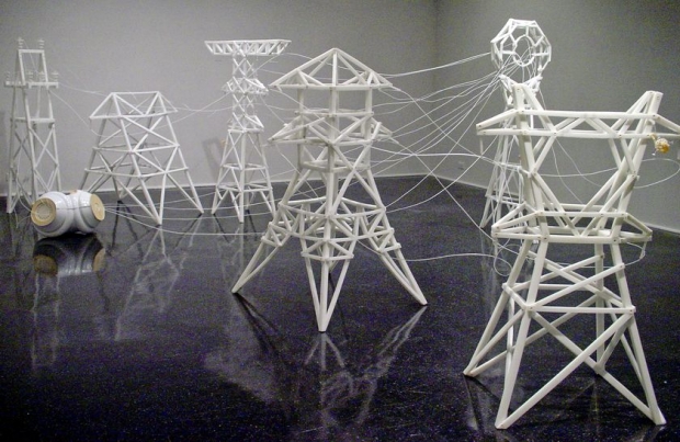 Power Towers’, 2004, high-density polyethylene, therapy putty, polystyrene, and found plastics. Photo: Fredrik Nilsen