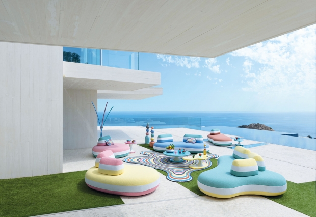 法國家具 Roche Bobois 跟藝術家 Joana Vasconcelos 聯手推出 BOMBOM 新系列家具。