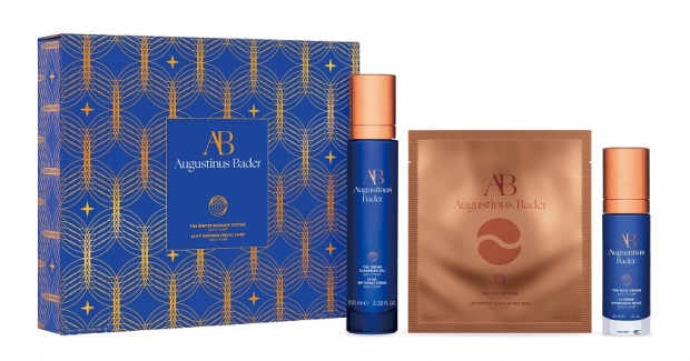 Augustinus Bader 冬日全效亮肌套裝、豐盈賦能生機精華霜30ml、藍鑽柔潤潔面乳100ml、金鑽緊緻煥采眼膜 (一對)︰品牌向來以專利科技細胞觸發因子TFC8照顧我每吋肌膚，對我來說冬季護膚組合一定涵蓋以上產品，今年還推出三種創新配方，由潔面至面膜，加强肌膚深層水潤、光滑、容光煥發。